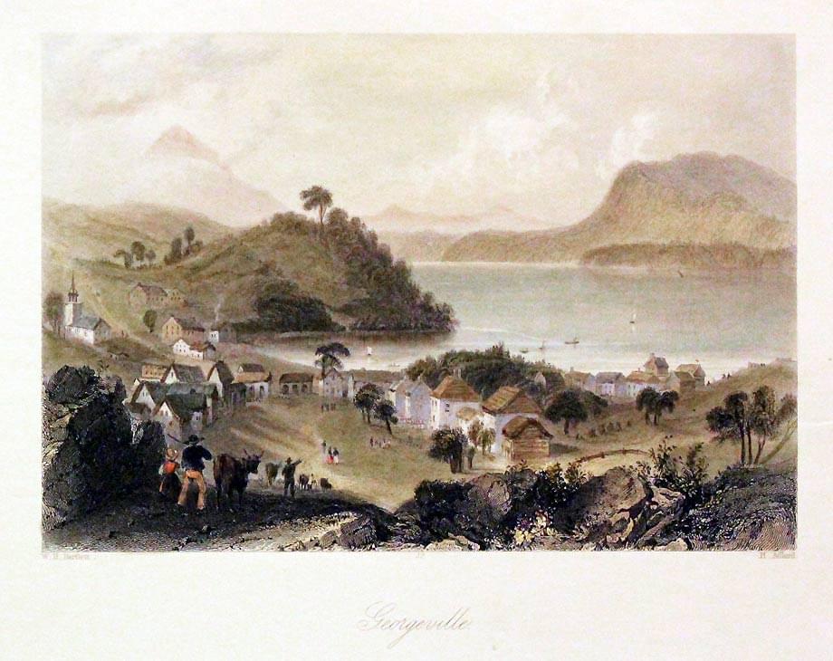 Georgeville, Canada by W. H. Bartlett