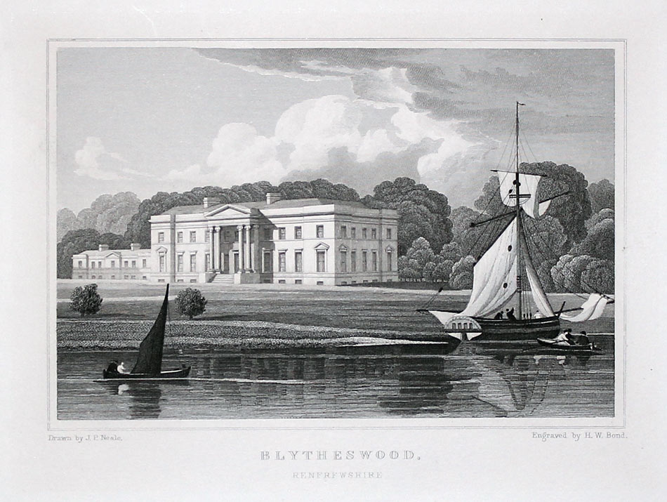 Blytheswood, Refrewshire by J. P. Neale