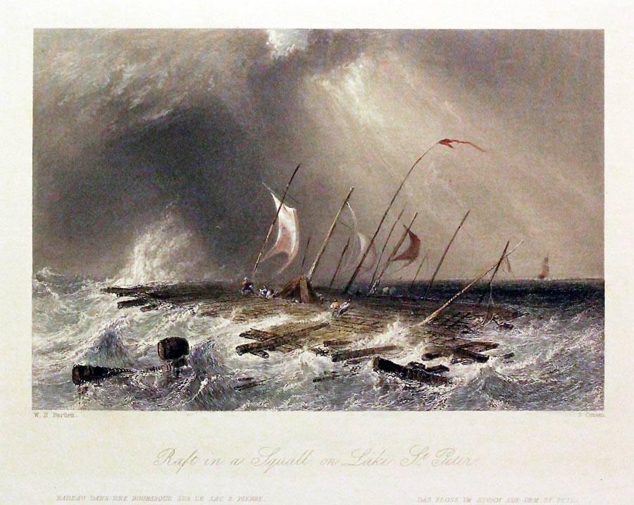 Raft on Lake St. Peter Canada