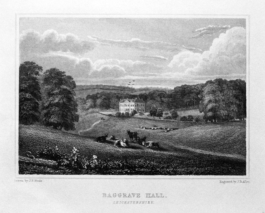 Baggrave Hall in Leicestershire J. P. Neale  Baggrave Hall in Leicestershire J. P. Neale