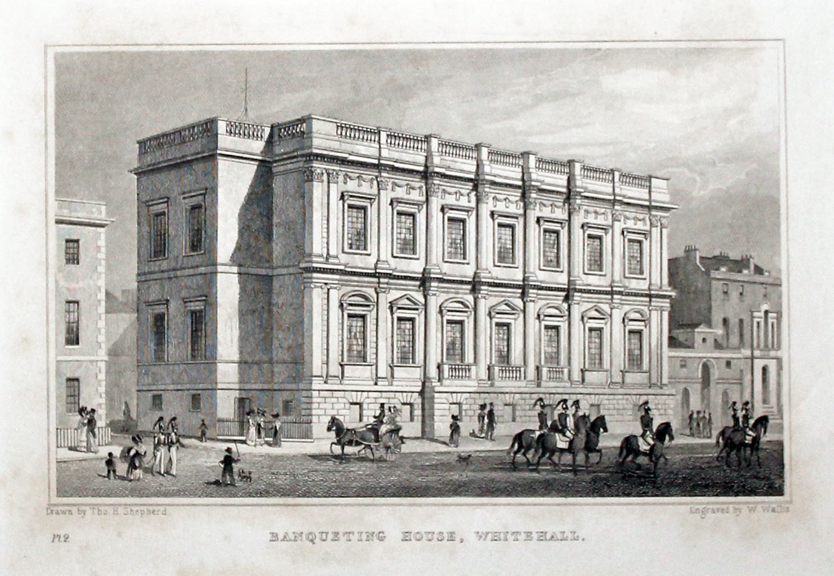 Banqueting Hall, Whitehall, London by T. H. Shepherd  Banqueting Hall, Whitehall, London by T. H. Shepherd