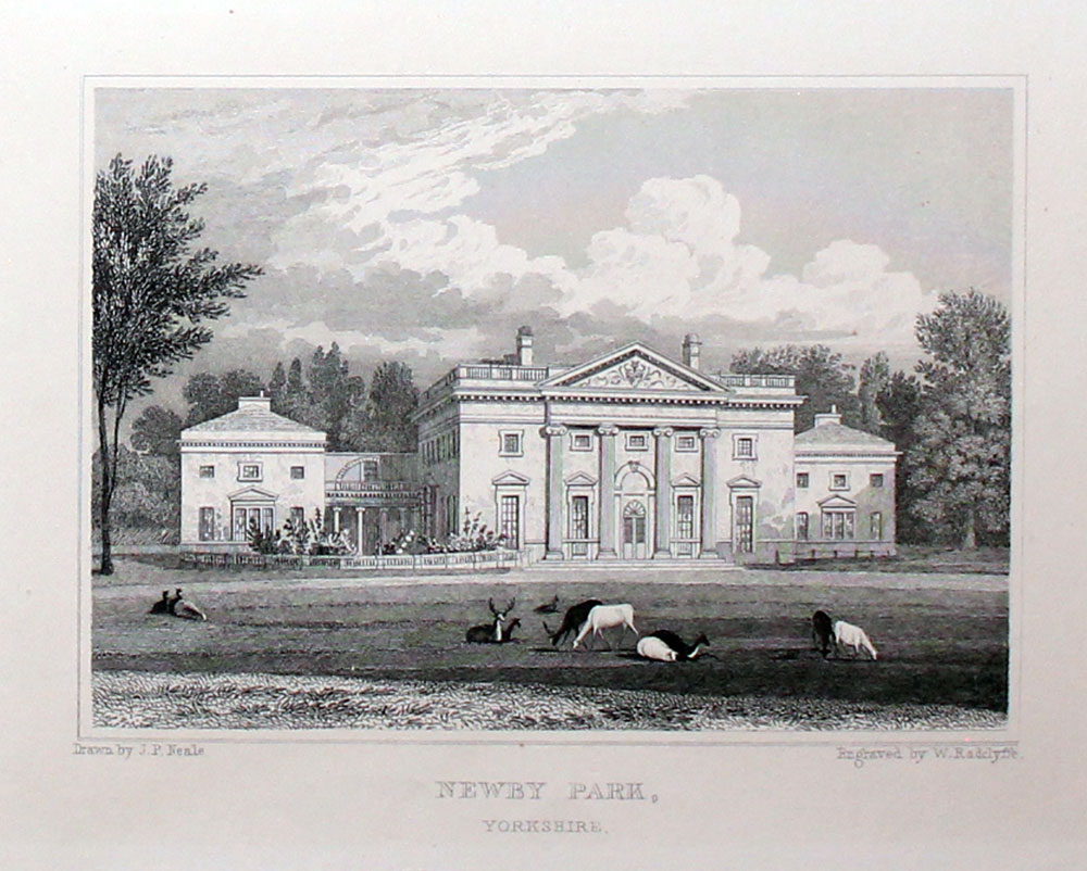 Newby Hall Yorkshire by J. P.Neale  Newby Hall Yorkshire by J. P.Neale