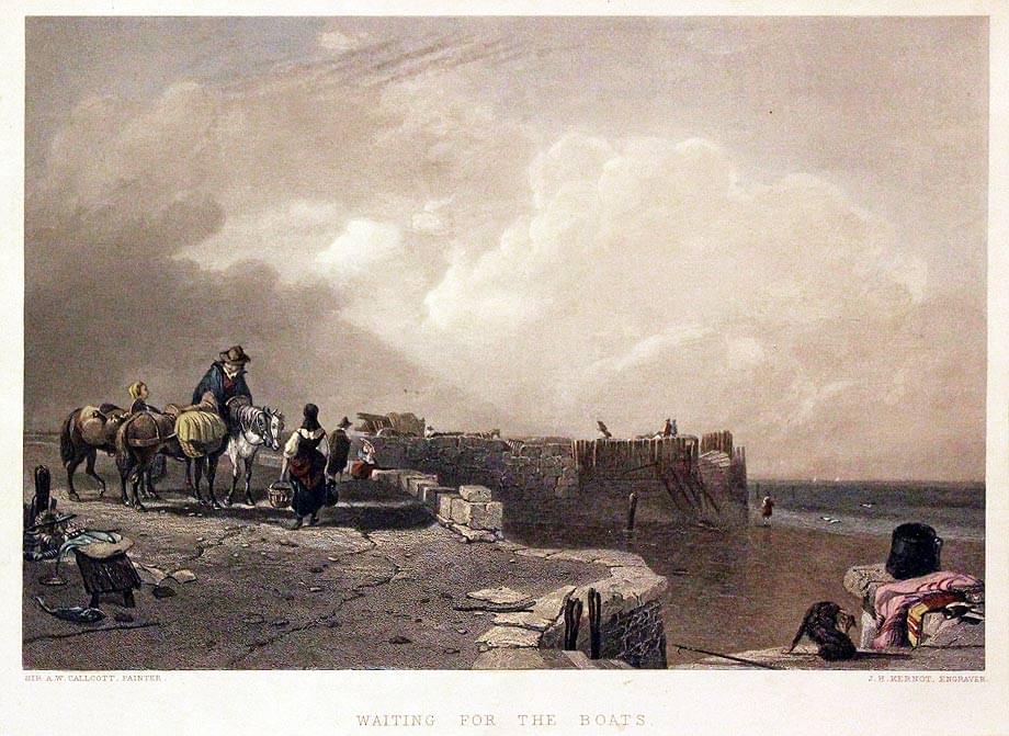 Waiting for the Boats by Sir A. W. Callcot  Waiting for the Boats by Sir A. W. Callcot