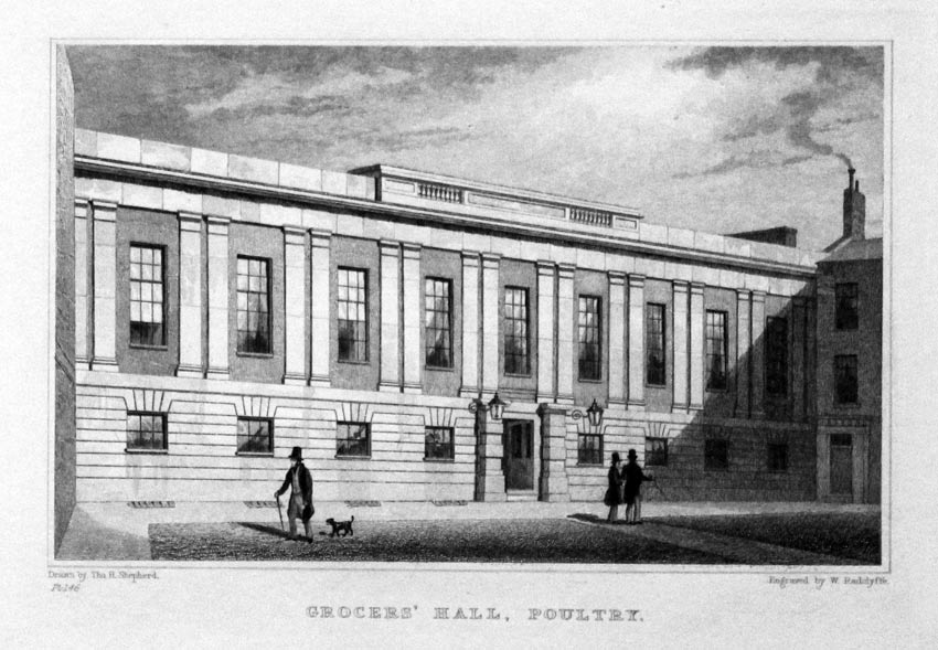 Grocer's Hall London by T. H. Shepherd  Grocer's Hall London by T. H. Shepherd