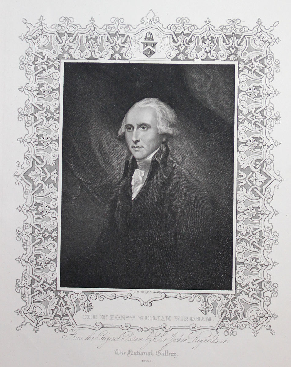 Rt. Hon. William Windham portrait   Rt. Hon. William Windham portrait