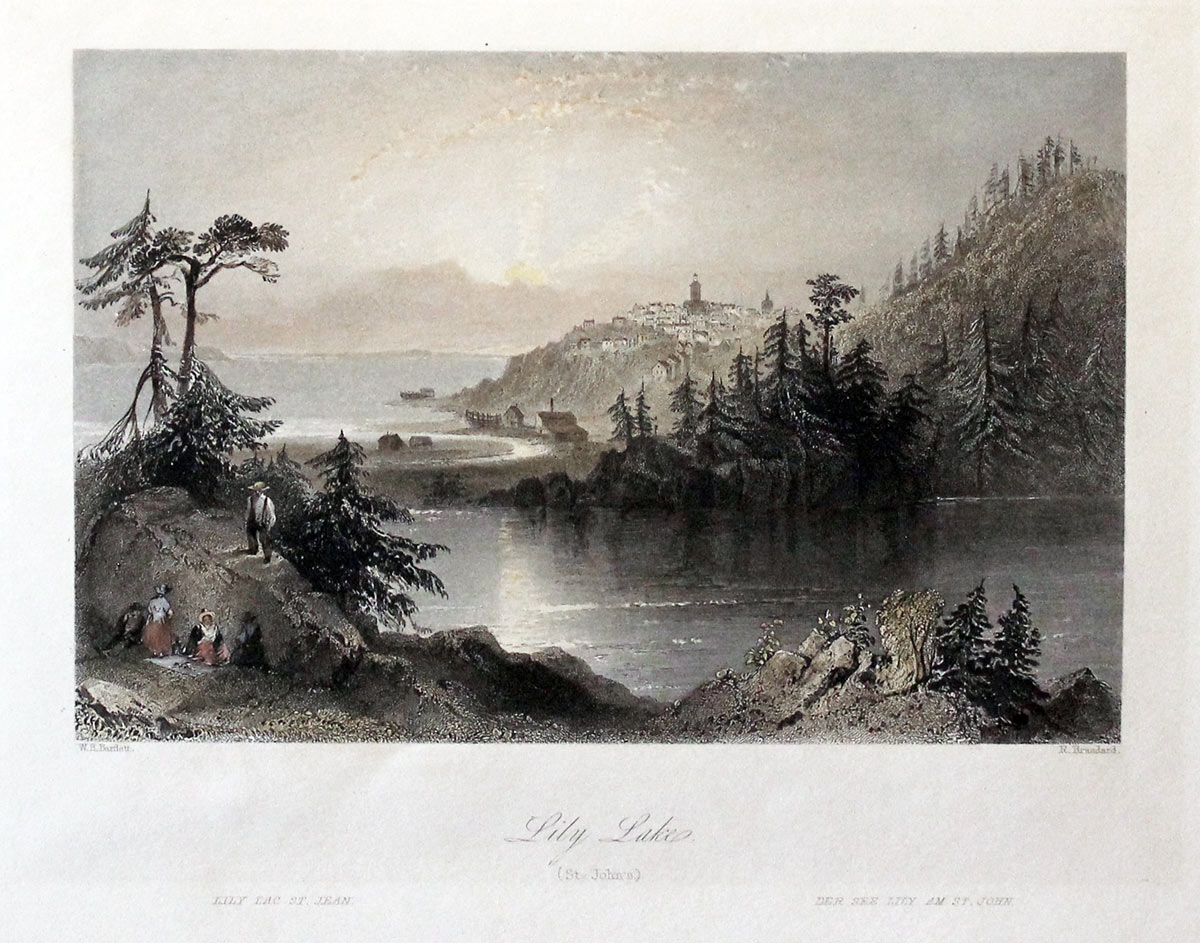 Lily Lake, St. John's, New Brunswick by W. H. Bartlett