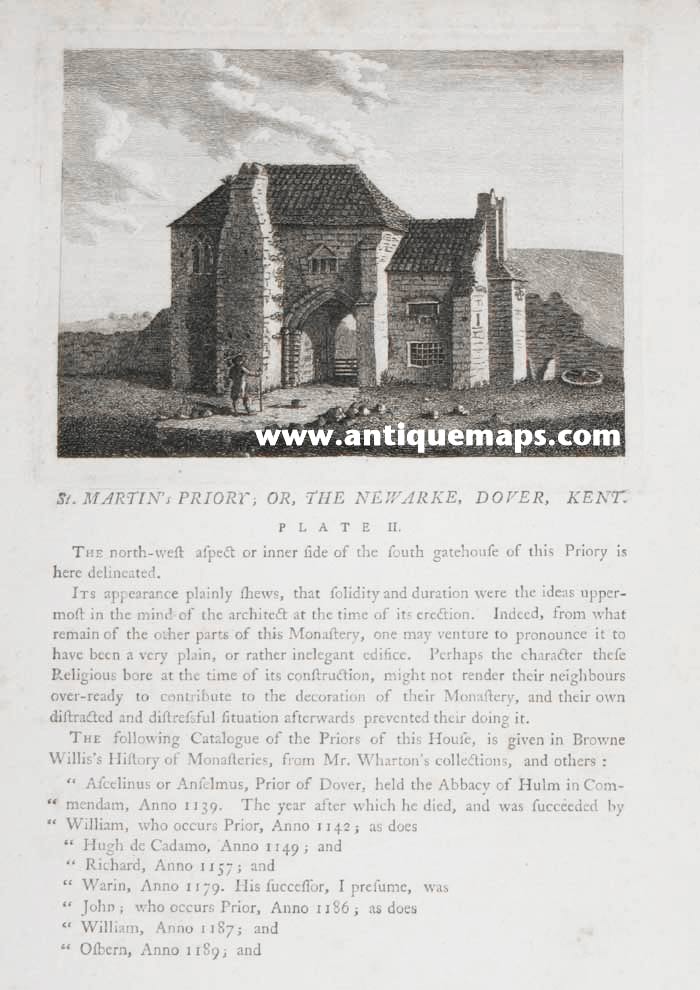 Engravings of St. Martin's Priory in Kent  Engravings of St. Martin's Priory in Kent