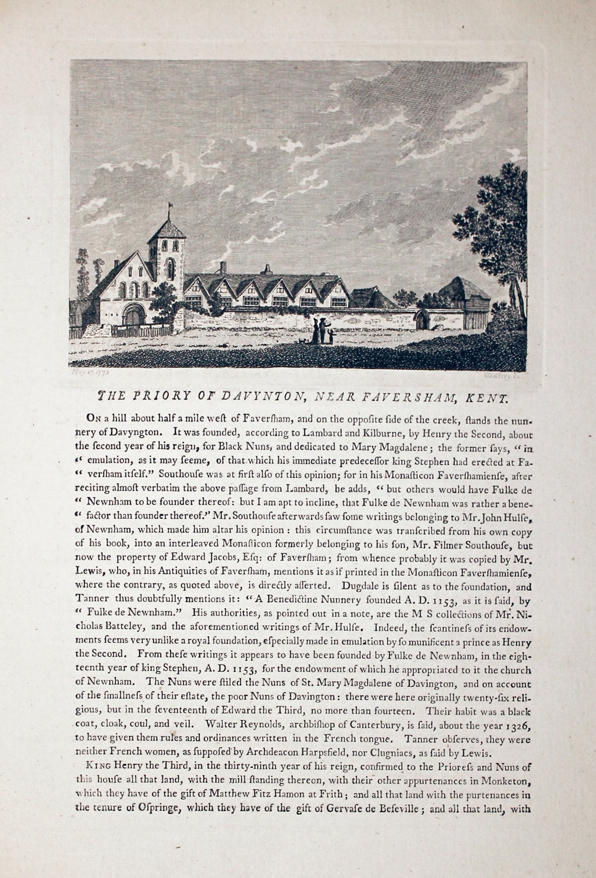 Priory of Davynton near Faversham Kent  Priory of Davynton near Faversham Kent