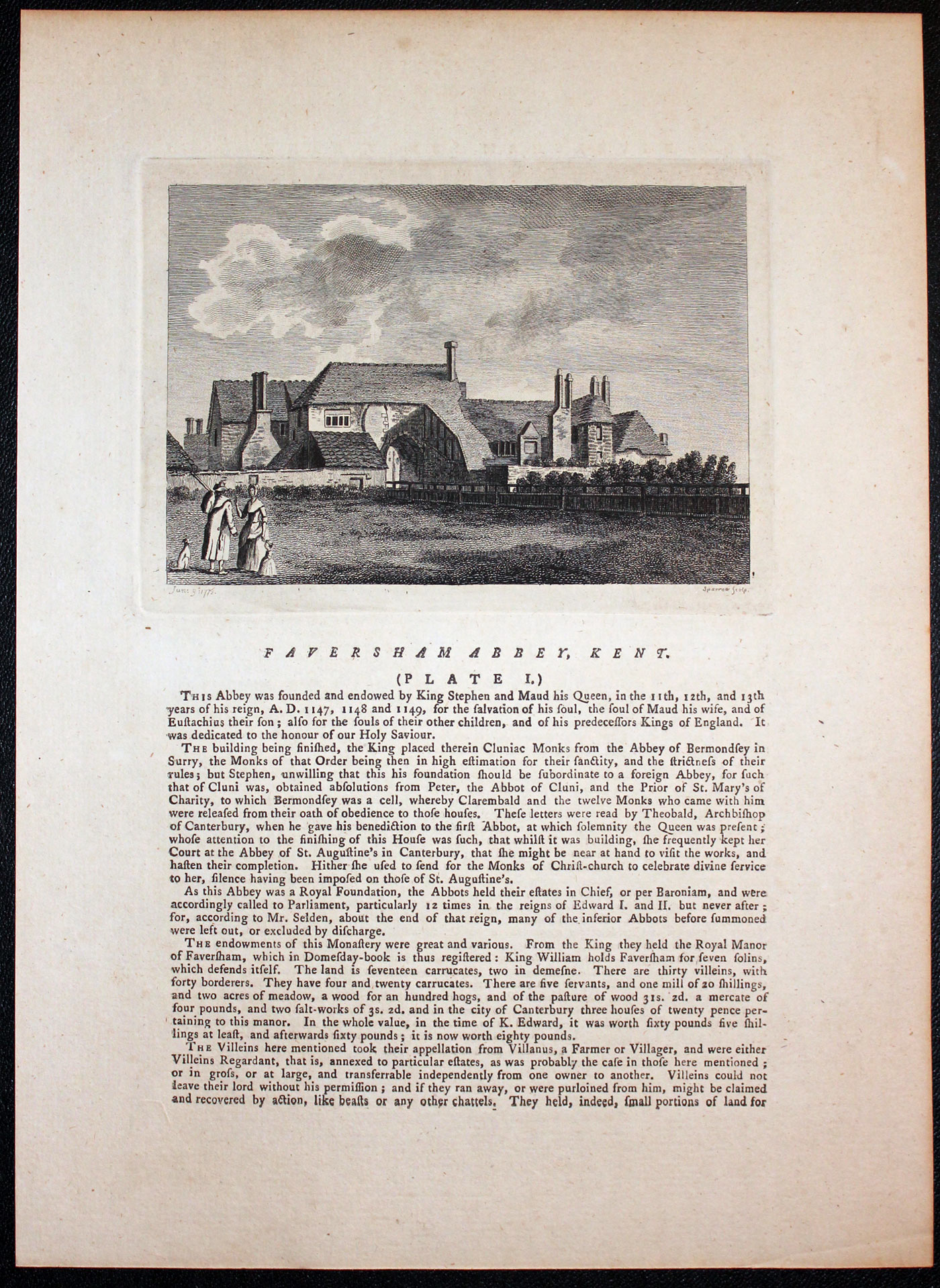 Faversham Abbey in Kent Plate 1 by Francis Grose 1787  Faversham Abbey in Kent Plate 1 by Francis Grose 1787