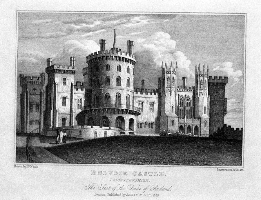 Belvoir Castle in Leicestershire J. P. Neale  Belvoir Castle in Leicestershire J. P. Neale