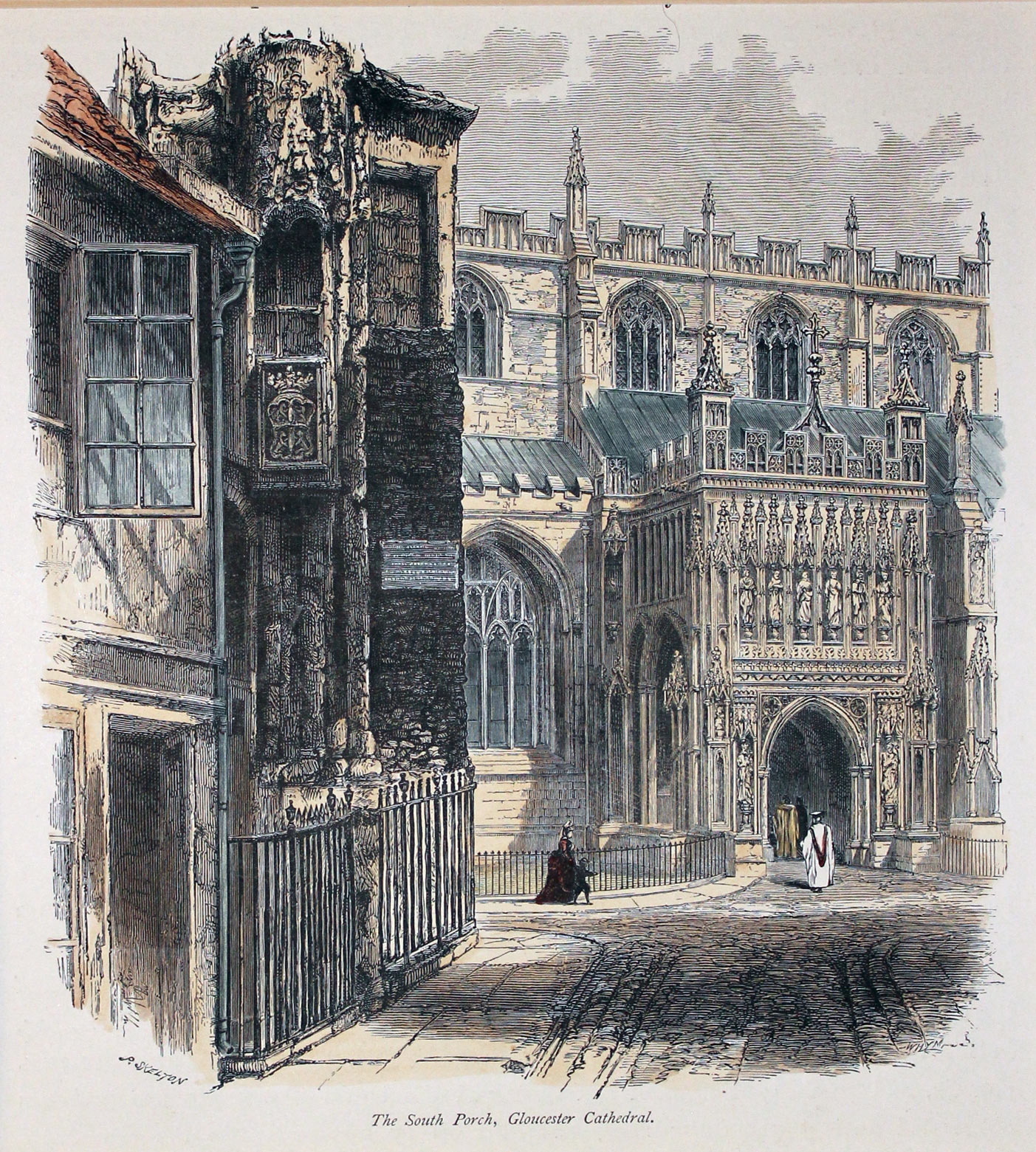 Gloucester Cathedral, P. Skelton c.1880  Gloucester Cathedral, P. Skelton c.1880