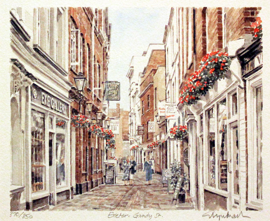 Gandy Street Exeter Devonshire by Glyn Martin  Gandy Street Exeter Devonshire by Glyn Martin