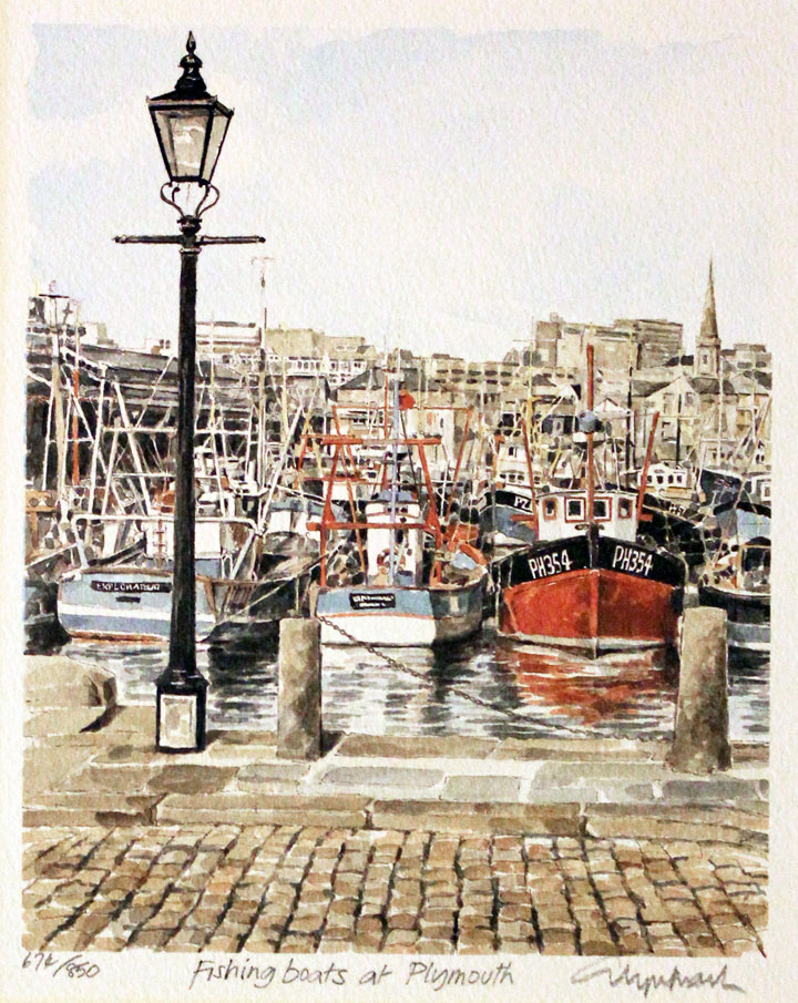 Fishing Boats at Plymouth by Glyn Martin  Fishing Boats at Plymouth by Glyn Martin