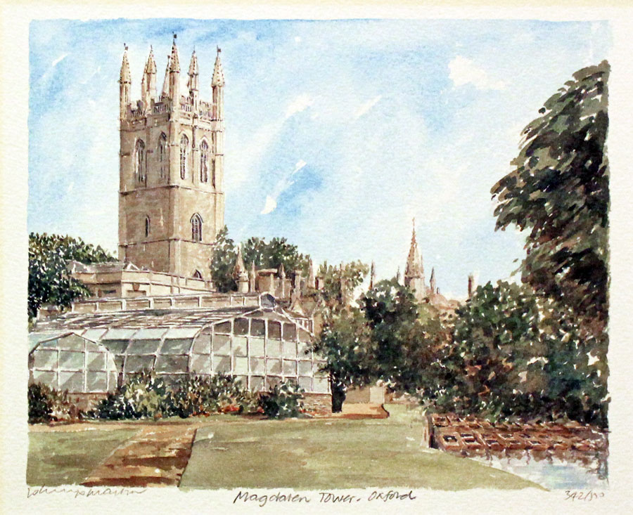 Magladen Tower Oxford Philip Martin Portraits of Britain  Magladen Tower Oxford Philip Martin Portraits of Britain
