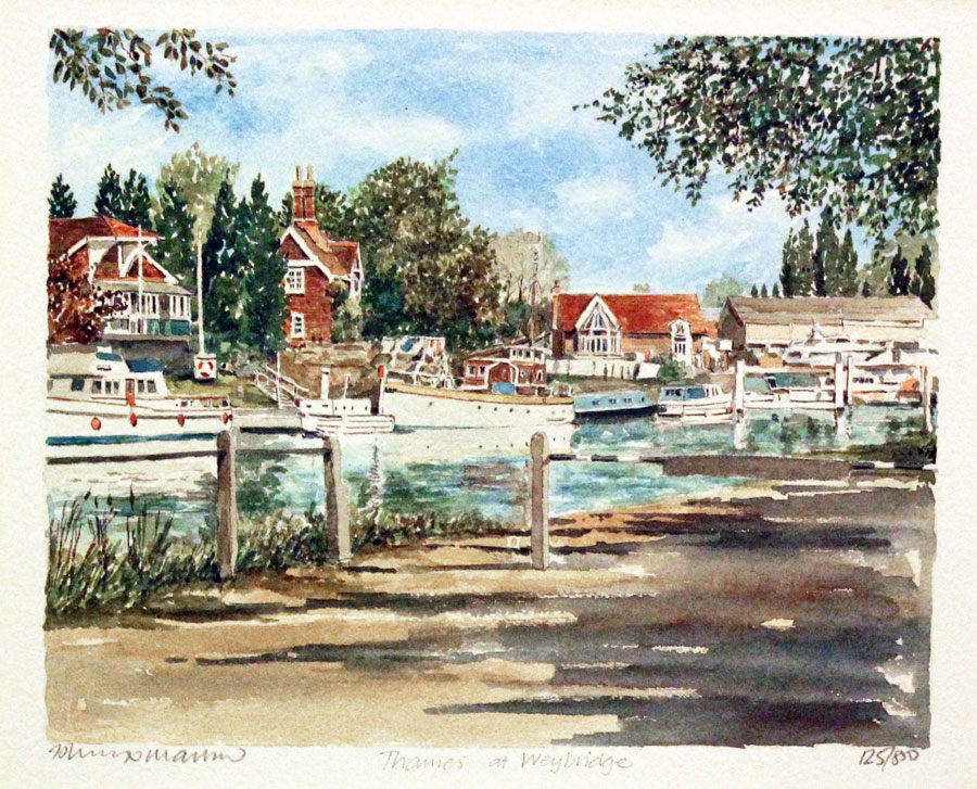 Thames at Weybridge Surrey by Philip Martin  Thames at Weybridge Surrey by Philip Martin