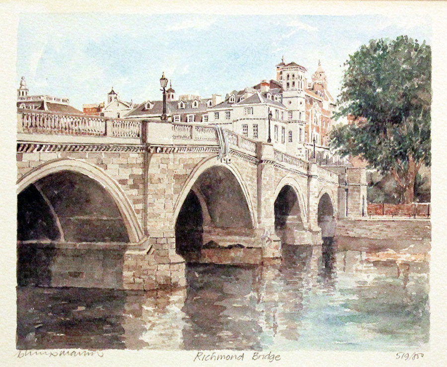 Richmond Bridge Surrey by Philip Martin  Richmond Bridge Surrey by Philip Martin