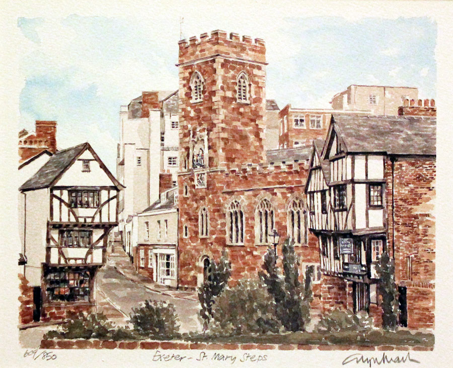 St. Mar Steps Exeter Devonshire by Glyn Martin  St. Mar Steps Exeter Devonshire by Glyn Martin