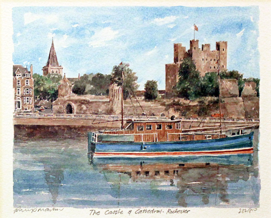 Rochester Castle and Cathedral by Glyn Martin