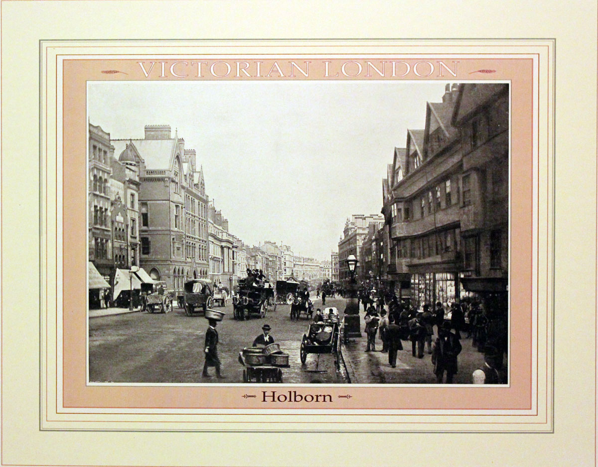 Holborn London in 1896 - Old print of a photograph
