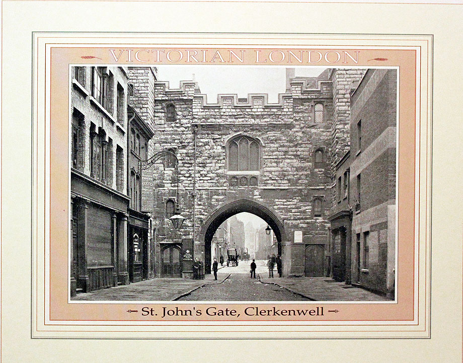 St. John's Gate Clerkenwell in 1896 - Old print of a photograph