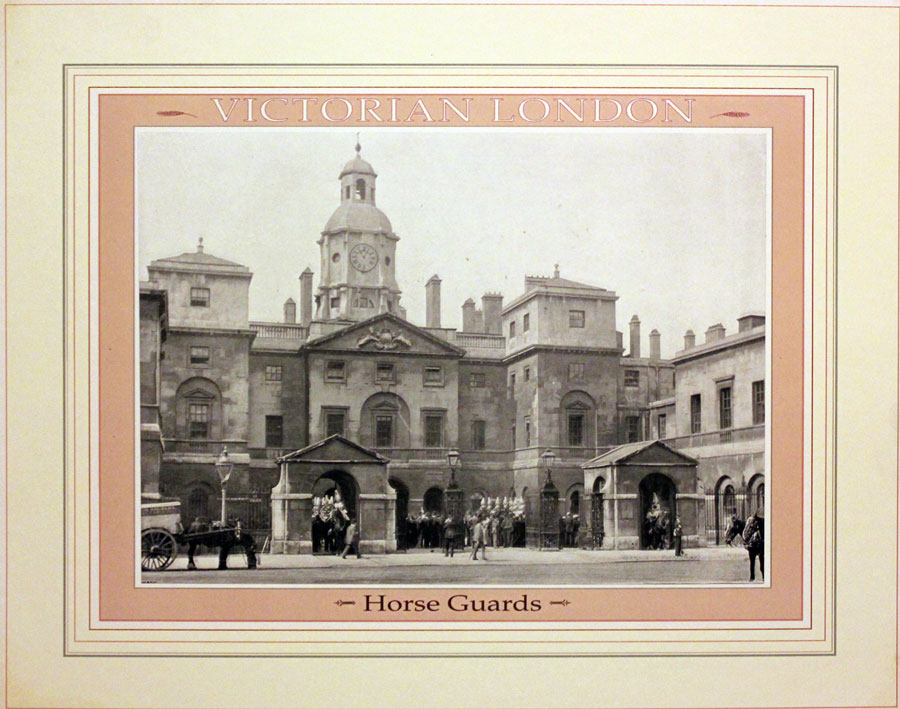 Horse Guards London in 1896 - Old print of a photograph