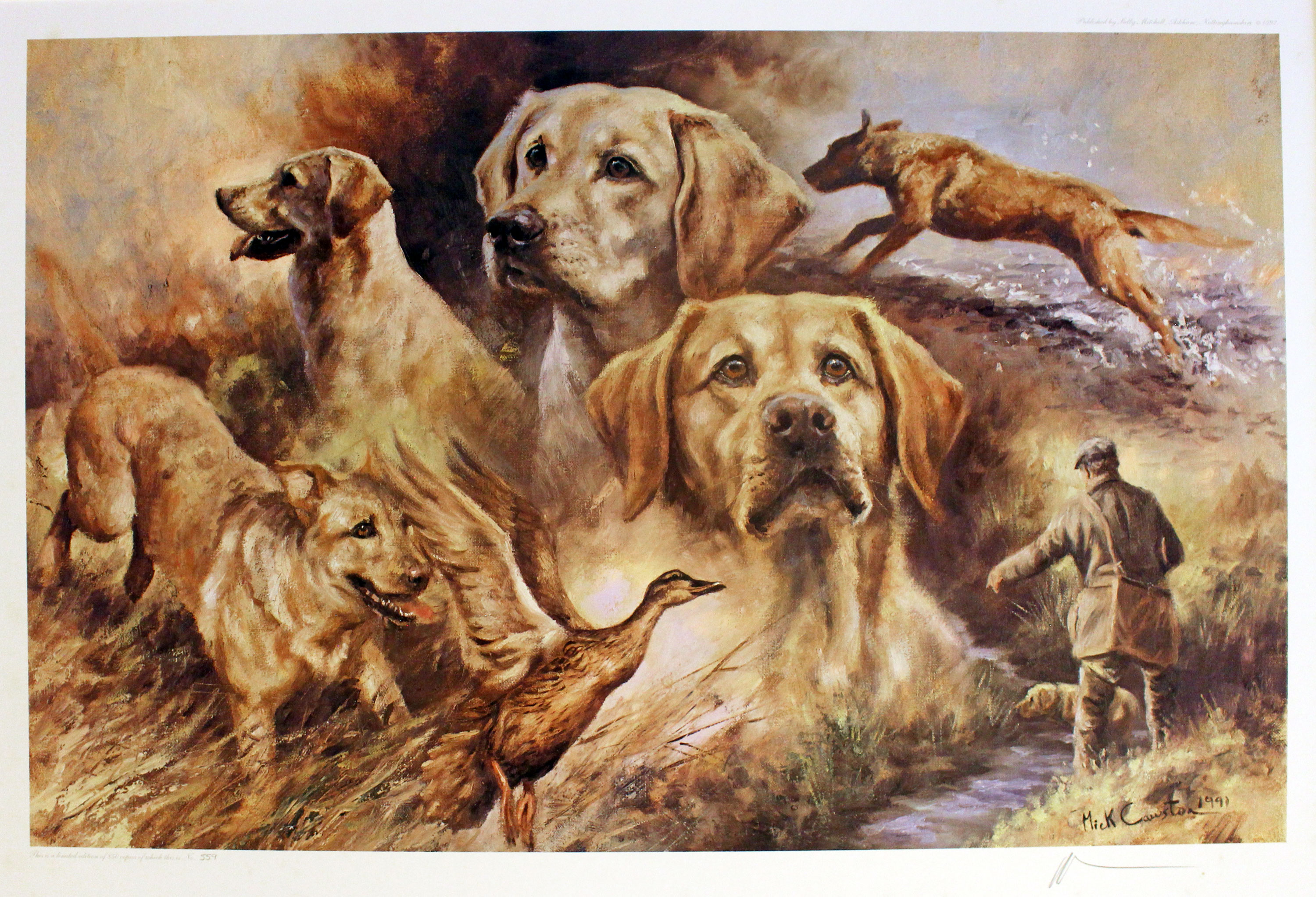 Yellow Labradors by Mike Cawston  Yellow Labradors by Mike Cawston