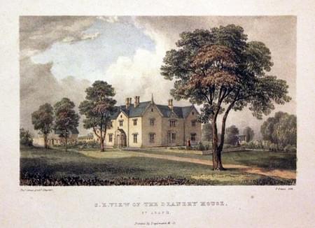 Old lithograph of The Deanery, St. Asaph