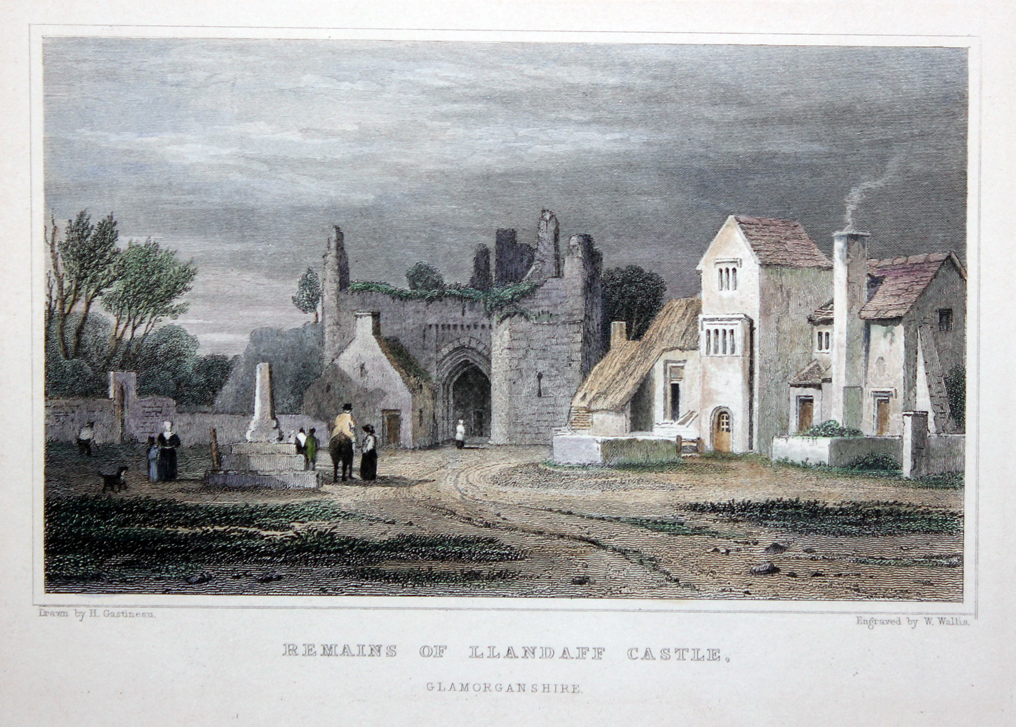 Remains of Llandaff Castle, Glamorganshire by Henry Gastineau  Remains of Llandaff Castle, Glamorganshire by Henry Gastineau