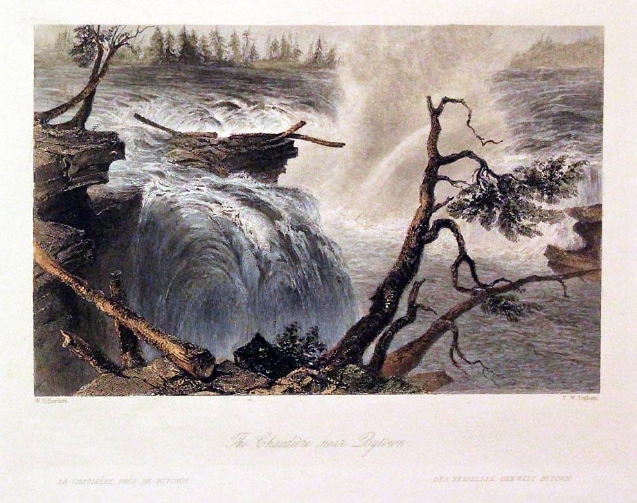 The Chaudiere near Bytown  by W. H. Bartlett