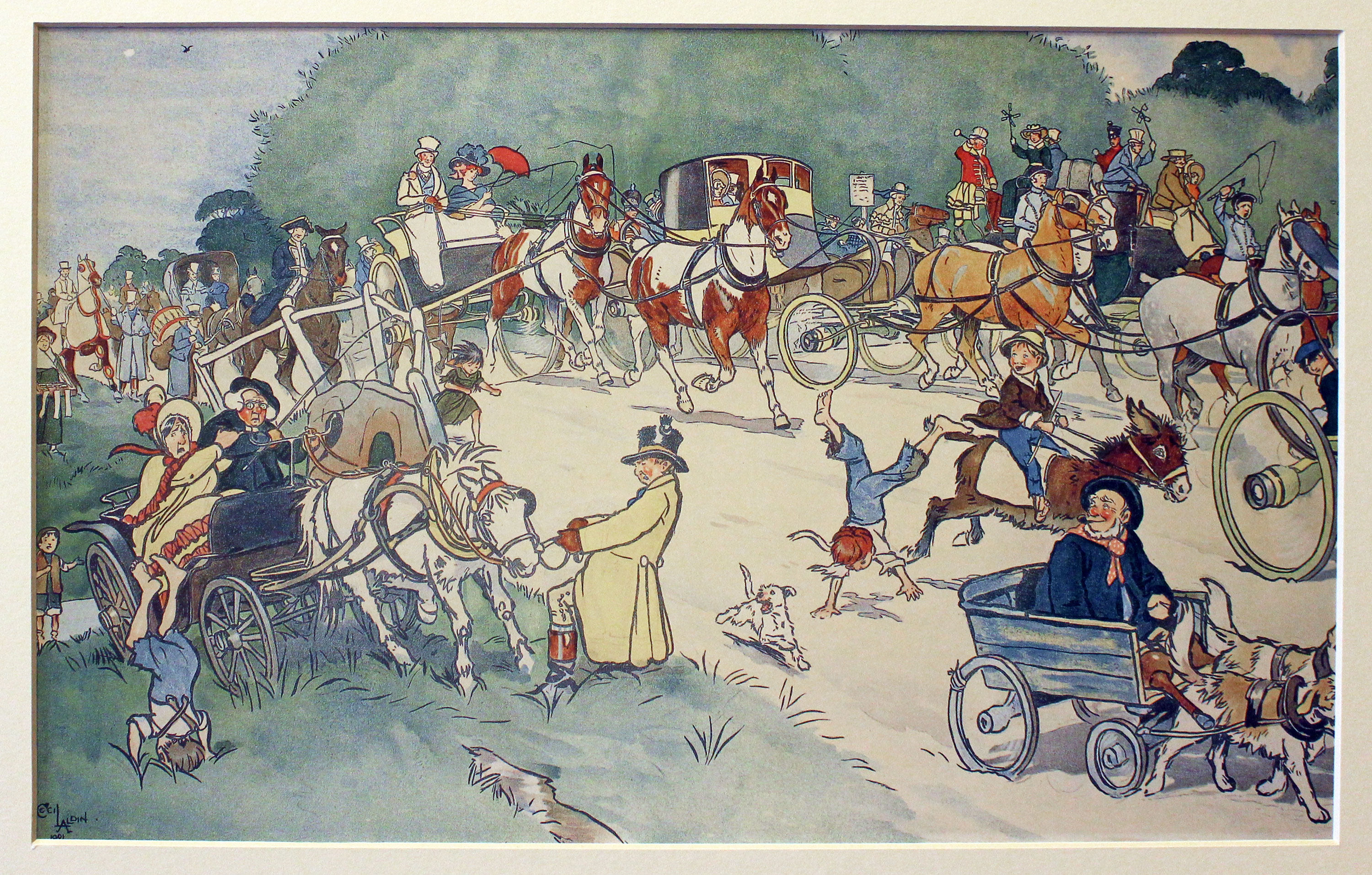 Bluemarket Races by Cecil Aldin  Bluemarket Races by Cecil Aldin
