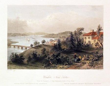 Windsor Nova Scotia by W.H.Bartlett