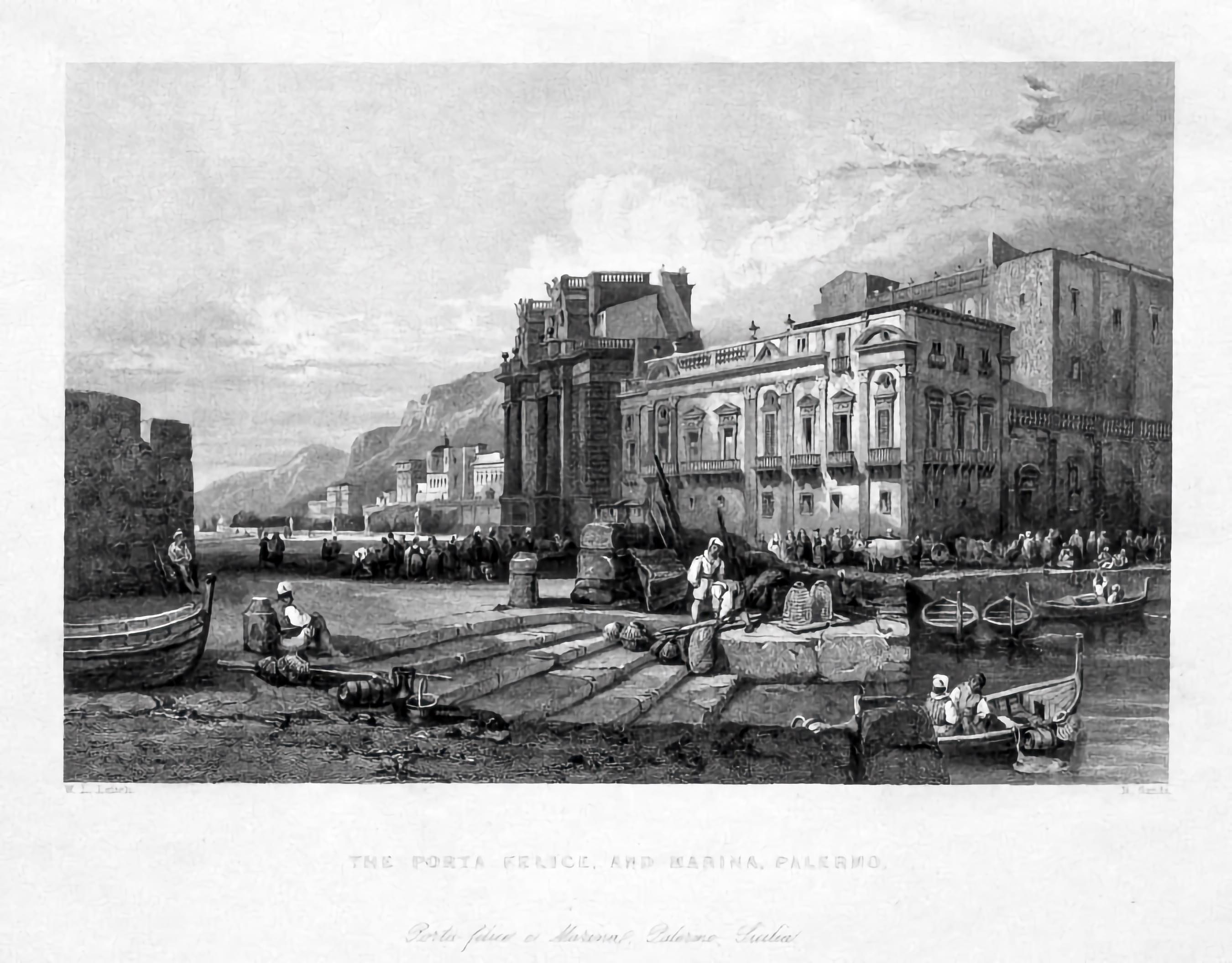 The Porta Felice and Marina, Palermo  The Porta Felice and Marina, Palermo