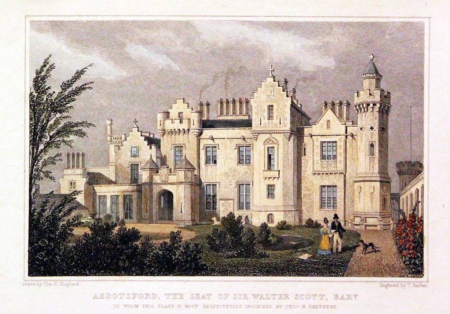 Abbotsford Seat ot Sir Walter Scott by Thomas Shepherd