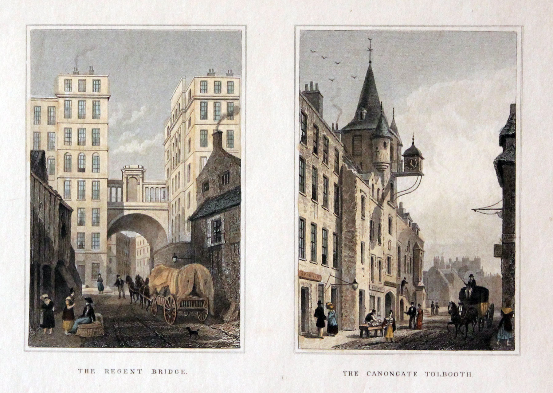 The Regent Bridge and The Canongate Tolbooth, Edinburgh