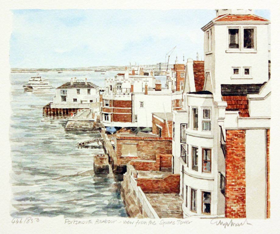Portsmouth Harbour from Square Tower by Glyn Martin