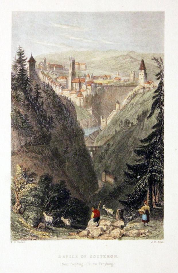Defile of Gotteron - Near Freyburg, Canton Freyburg  Defile of Gotteron - Near Freyburg, Canton Freyburg
