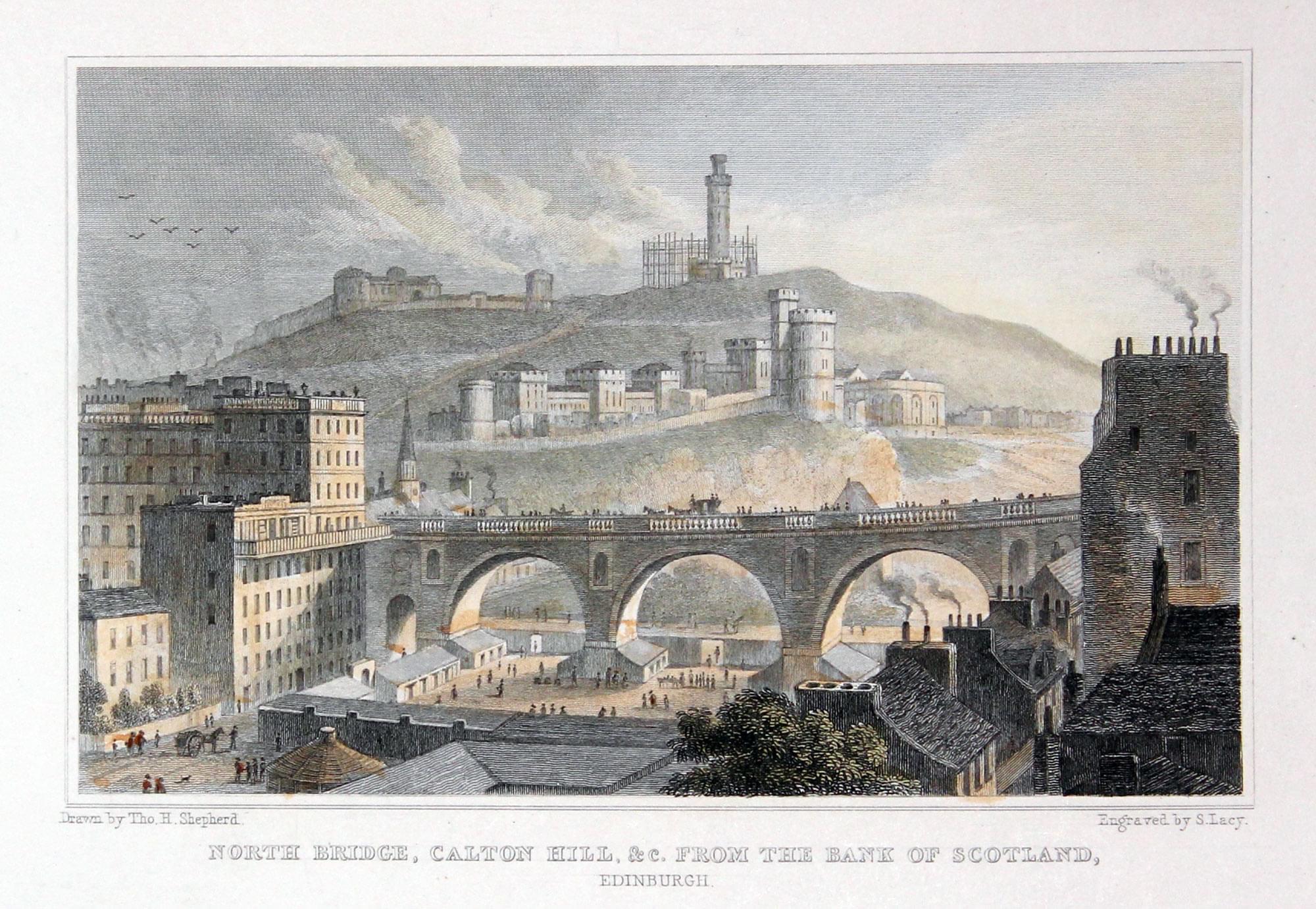 North Bridge, Calton Hill from the Bank of Scotland, Edinburgh