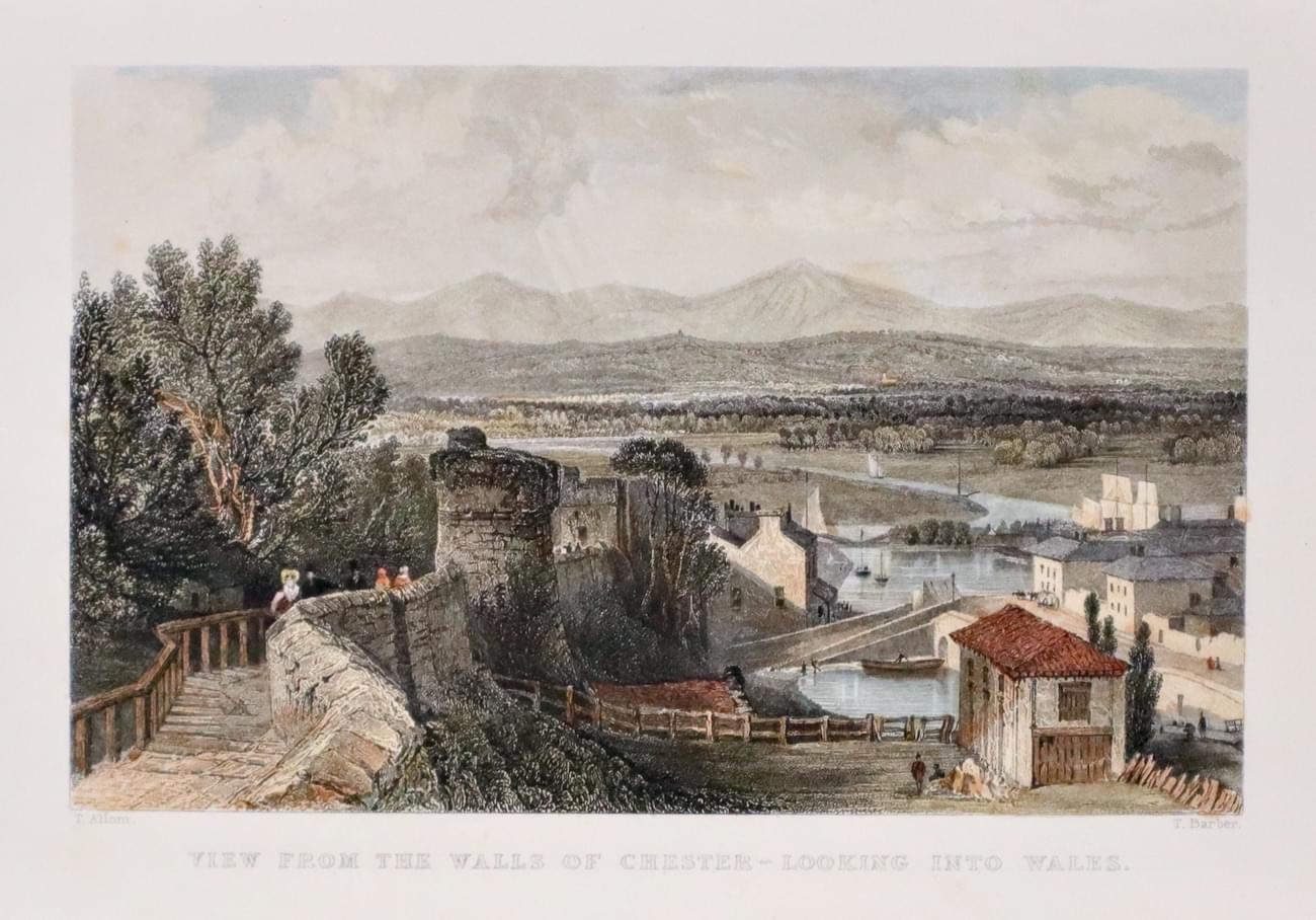 View from the Walls od Chester by Thomas Allom  View from the Walls od Chester by Thomas Allom