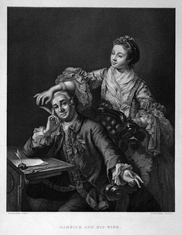 Garrick and his Wife by William Hogarth  Garrick and his Wife by William Hogarth