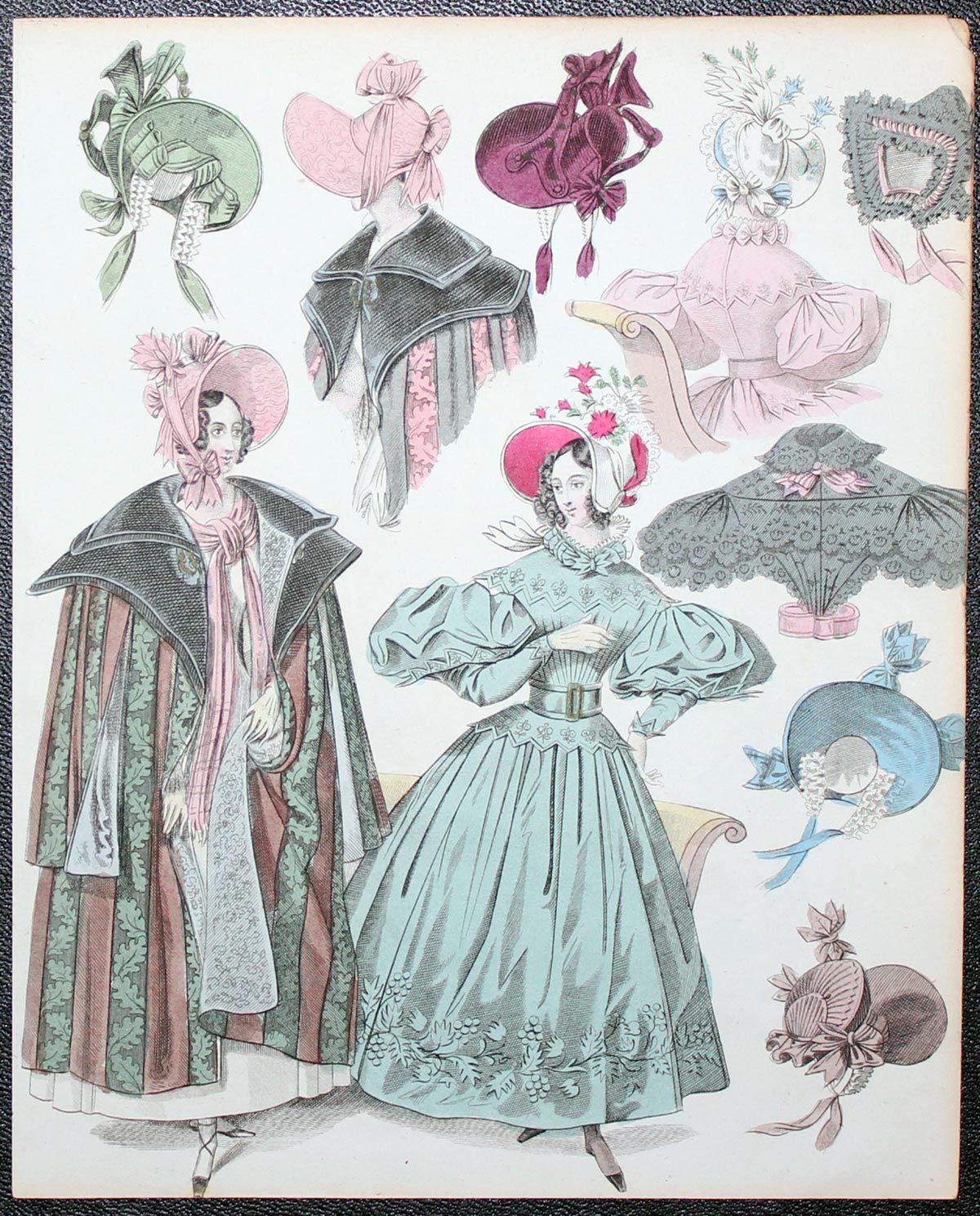 Fashions 1832 Print by W.Alias
