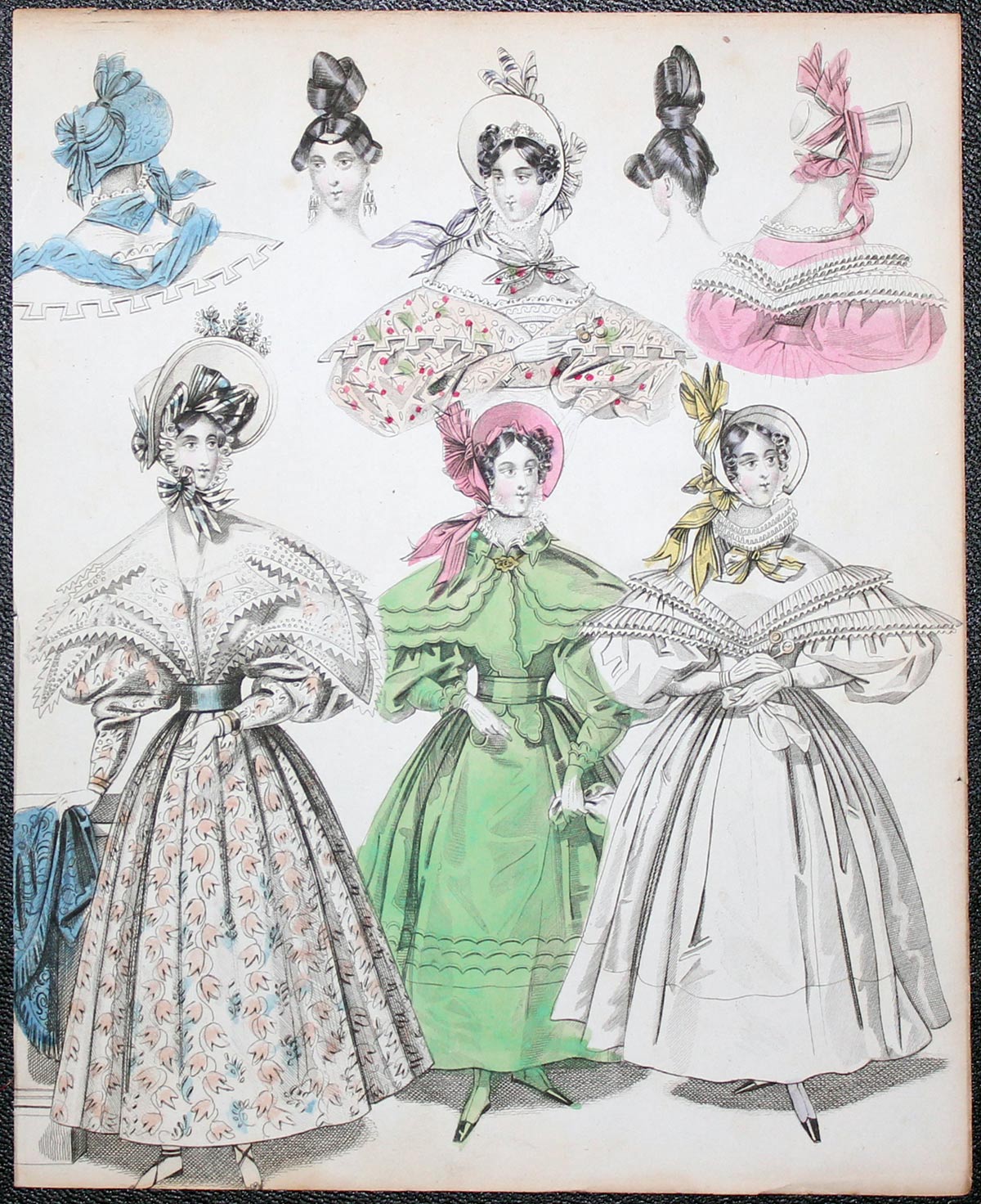 English Fashion 1832 Print by W.Alias