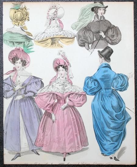 English Fashion 1832 Print by W.Alias