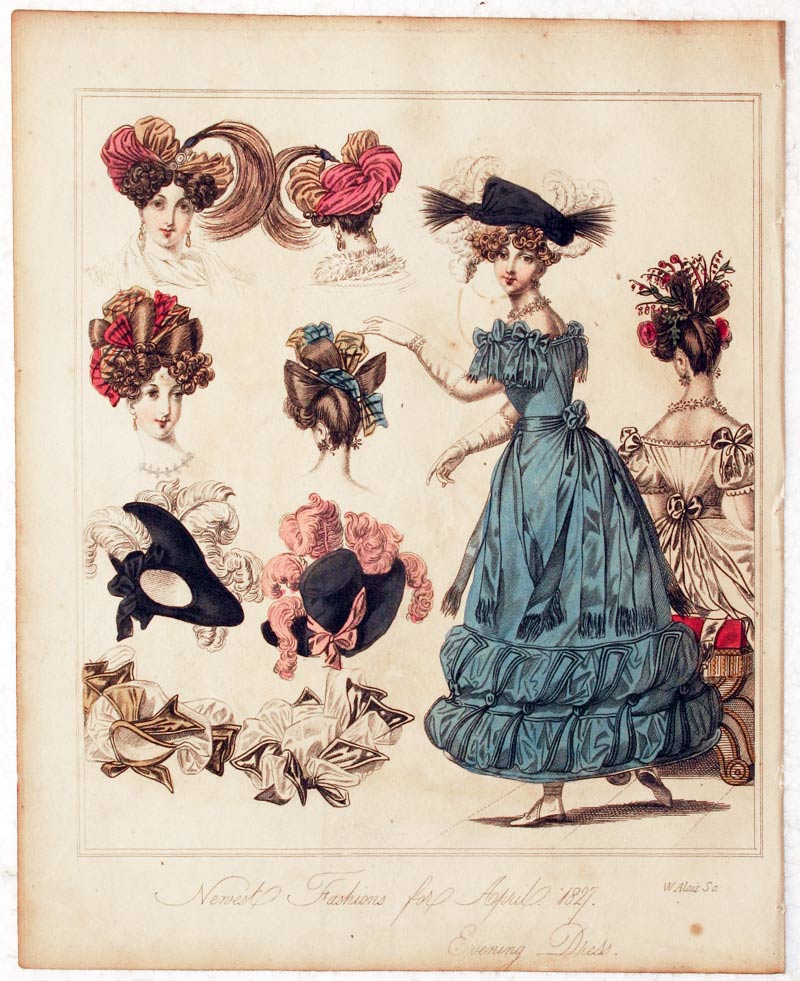 English Fashion Print by W.Alias