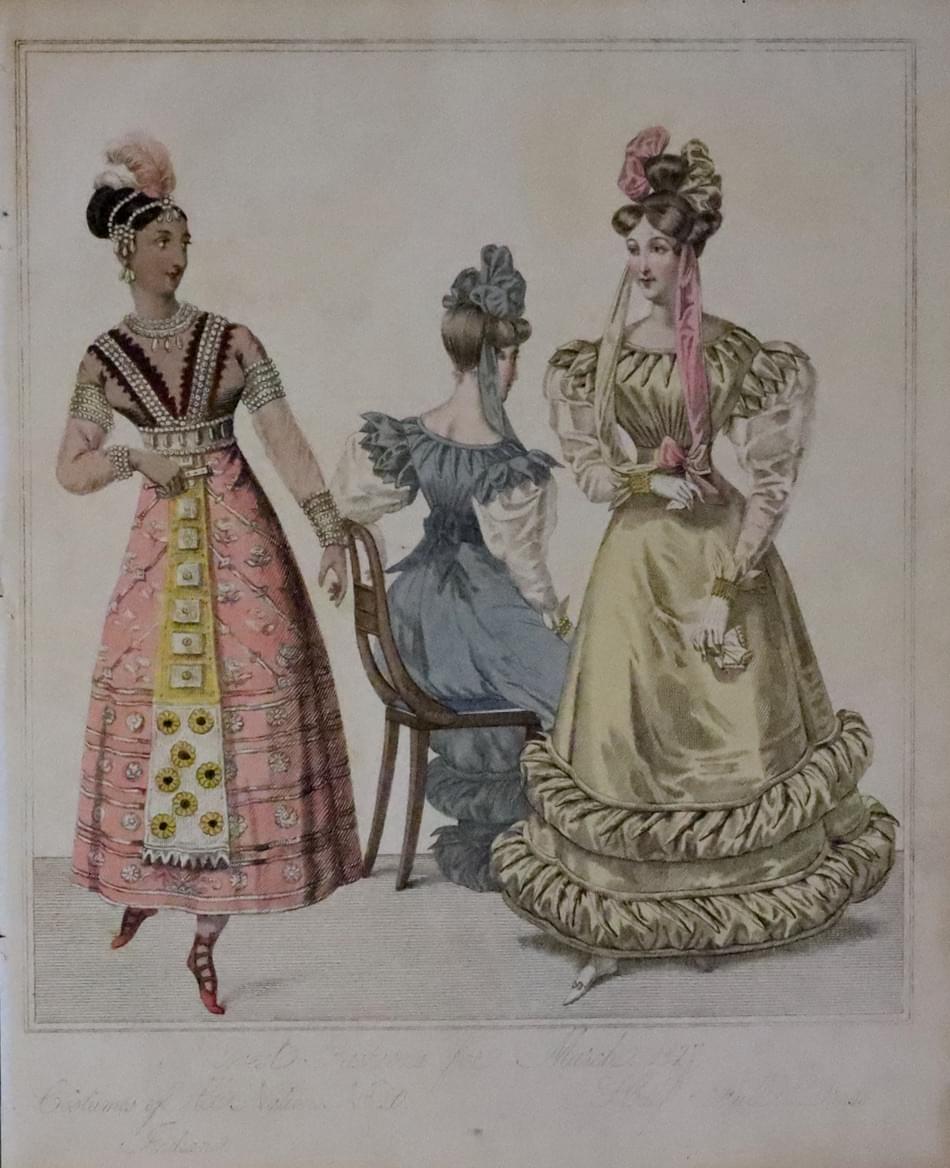 English Fashion Print by W.Alias