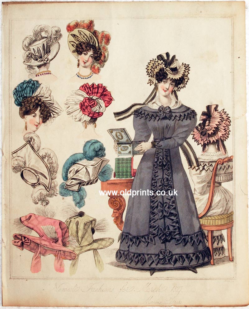 English Fashion Print by W.Alias