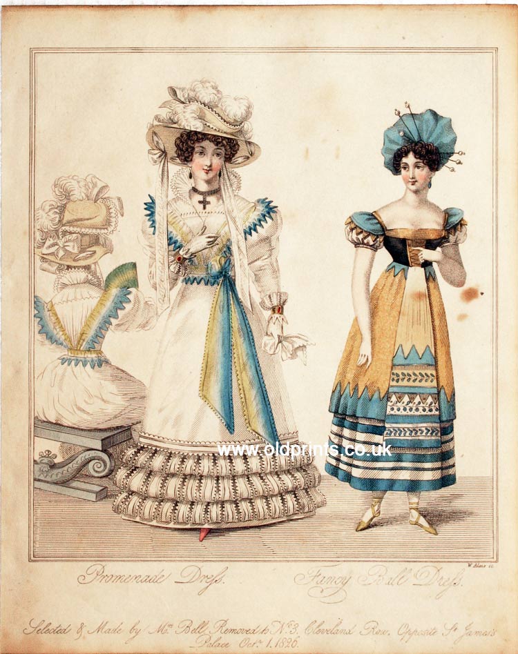 English Fashion Print by W.Alias