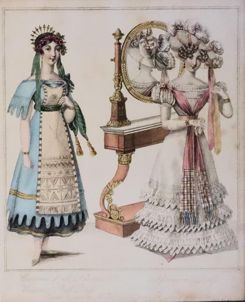 English Fashion Print by W.Alias