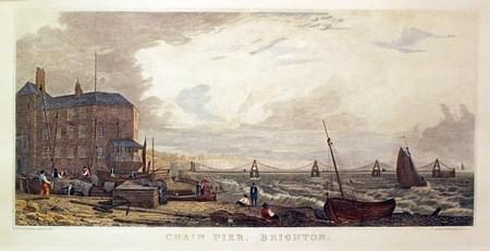  View of the Chain Pier in Brighton by W. G. Moss 