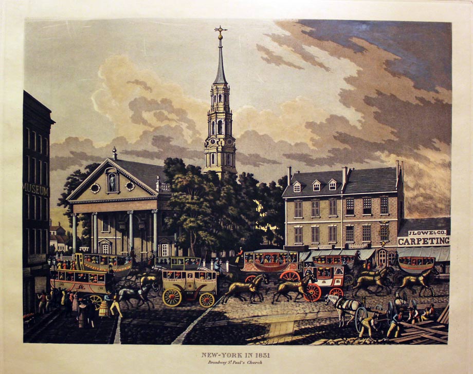 View of New York in 1831 by L. Augier