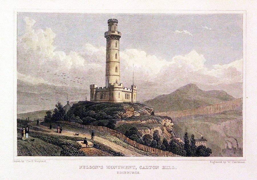 Nelson's Monument Edinburgh by Thomas Shepherd